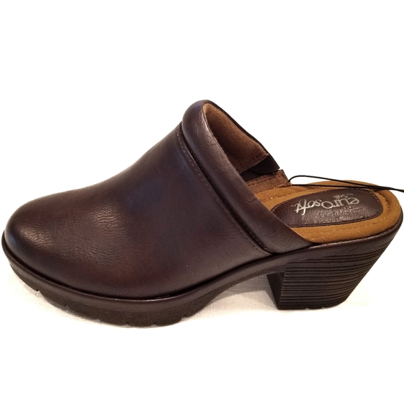 SOFFT Clogs Eurosoft Heeled Slip-on Mules BROWN - Picture 3 of 7